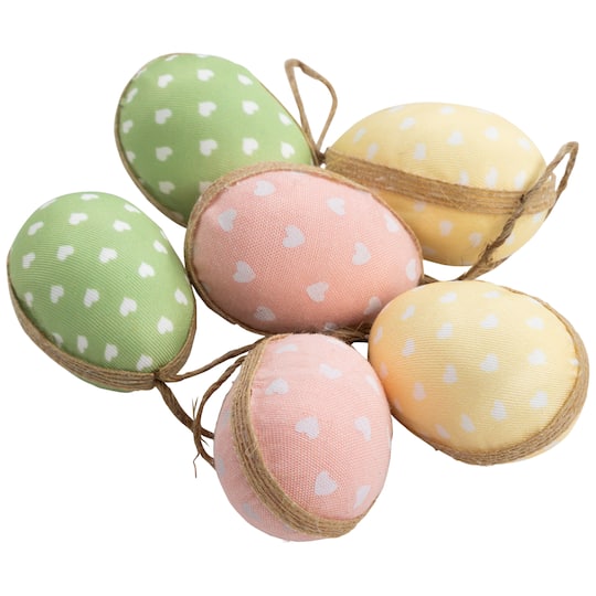 2" Pastel Easter Egg Ornament Décor, 6ct.